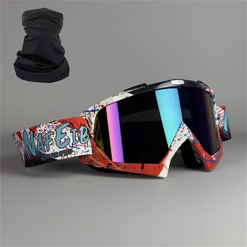 Motorcycle Racing Goggles with TPU Frame and PC Lens #3