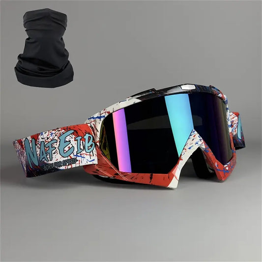 Motorcycle Racing Goggles with TPU Frame and PC Lens #3