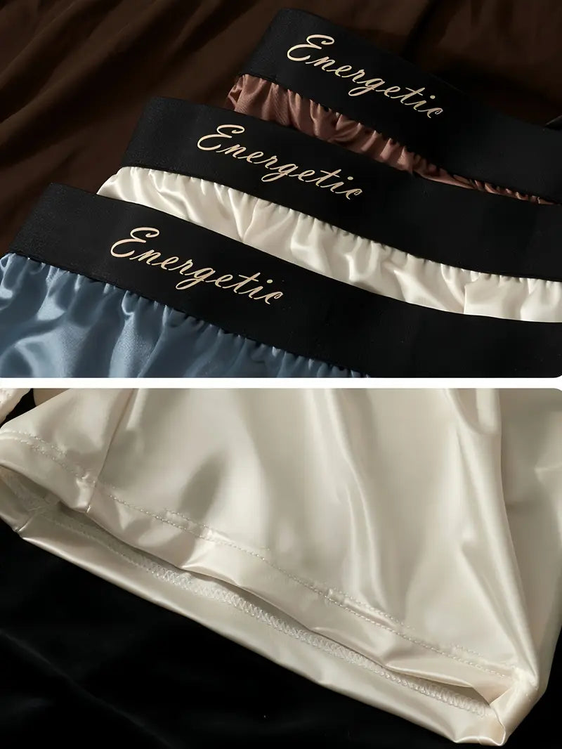 4pcs Men's Soft Boxer Briefs – Light Luxury Flat Corner Underwear, Breathable Comfort Fit