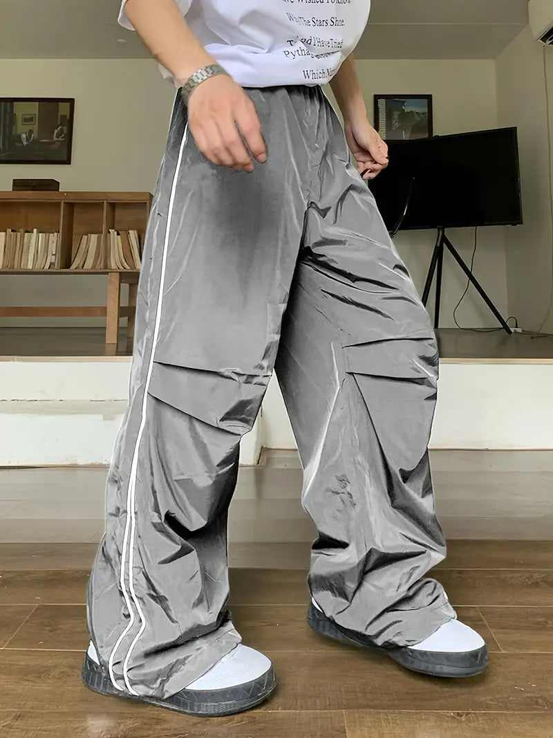 Men’s Sport Jogging Pants – Casual Loose Fit Polyester Trousers for Outdoor & Fitness Activities