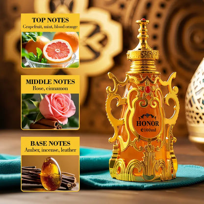 2pcs Ladies' Perfume Set, A Combination Of Rose Perfume And Middle Eastern Arabian Perfume, With The Scents Of Grapefruit, Rose, Mint And Amber
