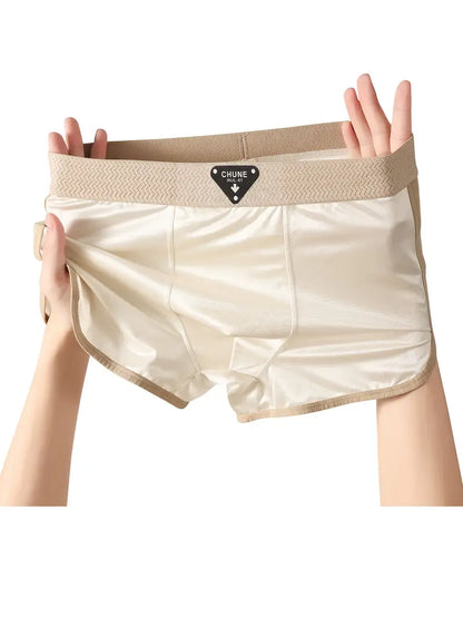 3pcs Men's Ice Fiber Boxer Briefs – Ultra-Thin Seamless Underwear, Breathable Full Coverage Fit