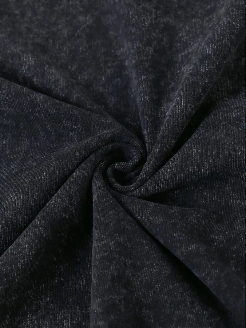 Men’s 230G Washed Cotton Sleeveless Vest – Vintage Holiday Print, Loose Fit Summer Tank Top