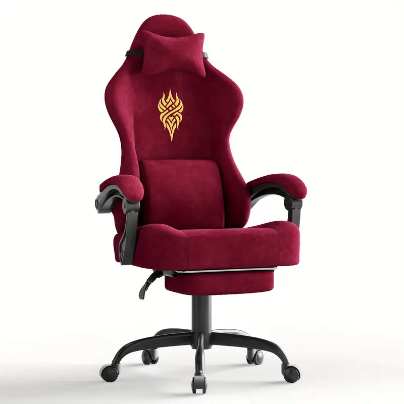 Beczeeb LW220+1 Ergonomic Gaming Chair – High-Back Racing Style with Adjustable Headrest, Footrest & Manual Recline