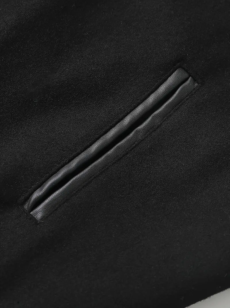 Men's Varsity Jacket with Retro Embroidered Print Baseball Collar Zip-Up Closure Casual Fit Polyester Outerwear