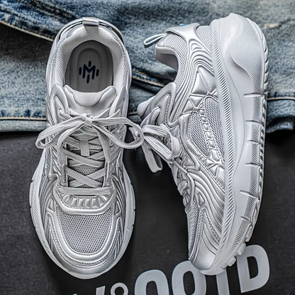 Men’s Thick Sole High-Top Casual Sneakers – Lightweight Streetwear for Jogging & Motorcycle Riding