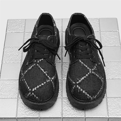 Unisex Korean Streetwear Lace-Up Sneakers – Low-Top, Non-Slip Rubber Sole