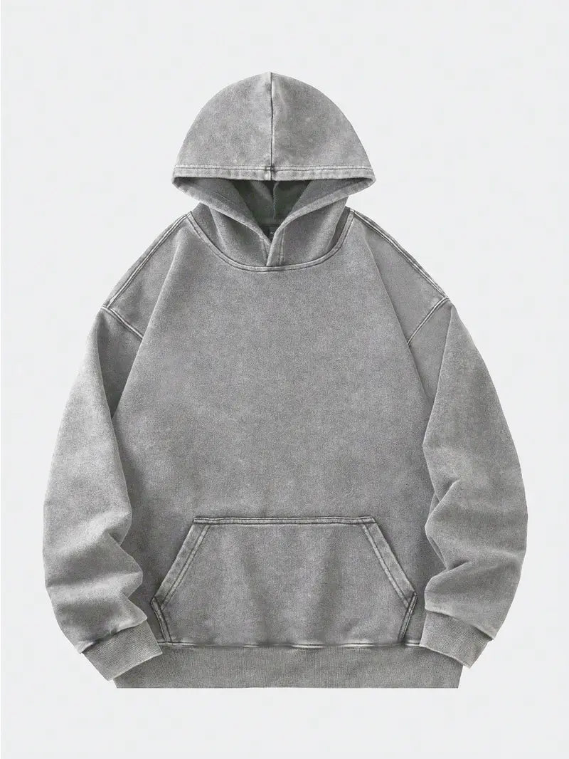 Men's Anime Warrior Hoodie Dark Graphic Pullover Japanese Manga Style Cotton Blend Streetwear