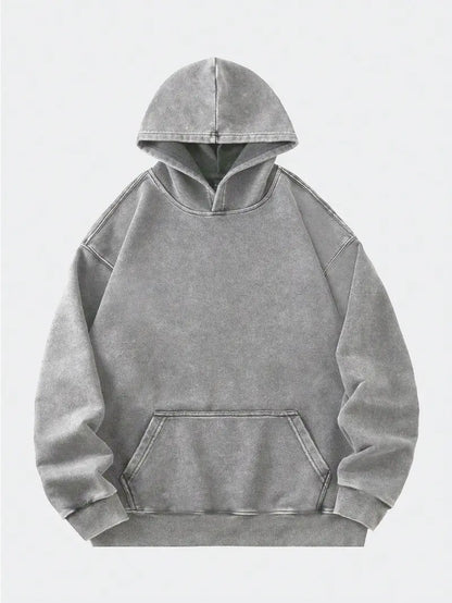 Men's Anime Warrior Hoodie Dark Graphic Pullover Japanese Manga Style Cotton Blend Streetwear