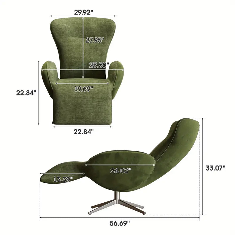 Rotating Lounge Chair Zero Gravity Recliner with Ergonomic Support 360° Swivel Extra-Wide Backrest
