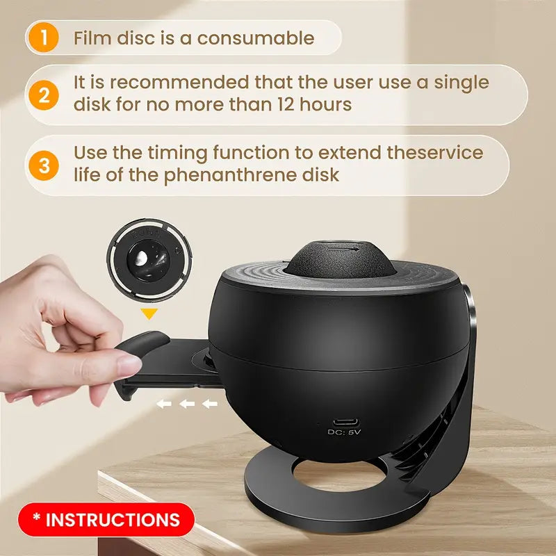 4K HD Earth Projector Lamp – USB-Powered Modern Table Light with 13 Filters, Adjustable Brightness & Cylindrical Design