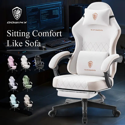 Big & Tall Ergonomic Gaming Chair – Breathable Fabric, Massage Lumbar Support, Adjustable Headrest & Footrest