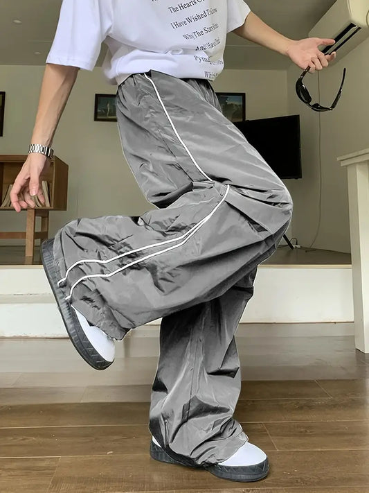 Men’s Sport Jogging Pants – Casual Loose Fit Polyester Trousers for Outdoor & Fitness Activities