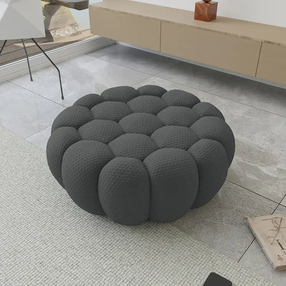 Modern Oversized Bean Bag Sofa with Ottoman – 3D Knitted Fabric, Football-Shaped Design, 700 lbs Capacity