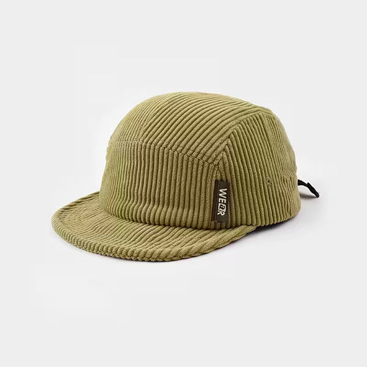 Unisex Corduroy Baseball Cap – Vintage Soft Brim, 5-Panel Design, Adjustable Fit, Casual Streetwear