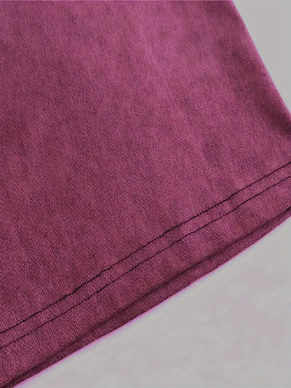 Men's Horror Graphic T-Shirt Distressed Black Cotton Loose Fit Short Sleeve ASKING Alexandria Print