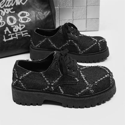 Unisex Korean Streetwear Lace-Up Sneakers – Low-Top, Non-Slip Rubber Sole