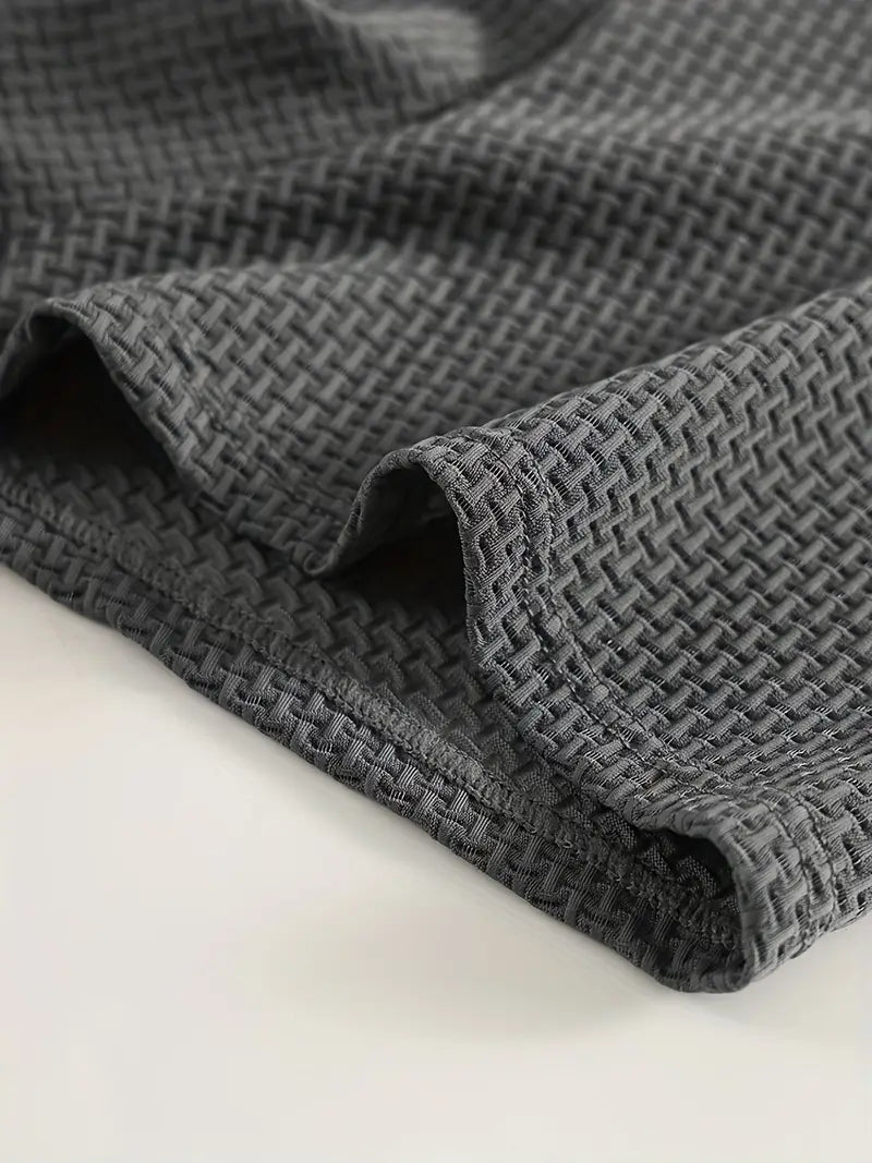 6pcs Men's Boxer Briefs – Soft Breathable Polyester Underwear, Solid Color, Everyday Comfort Fit