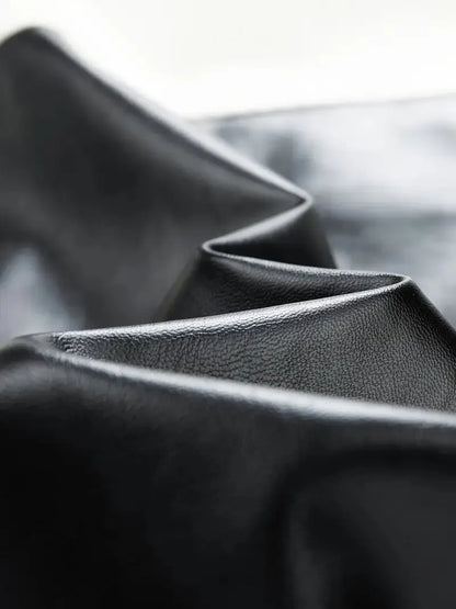 Men's Zip-Up Motorcycle Jacket with Color Block Design Stand Collar Multiple Pockets Casual Winter Outerwear