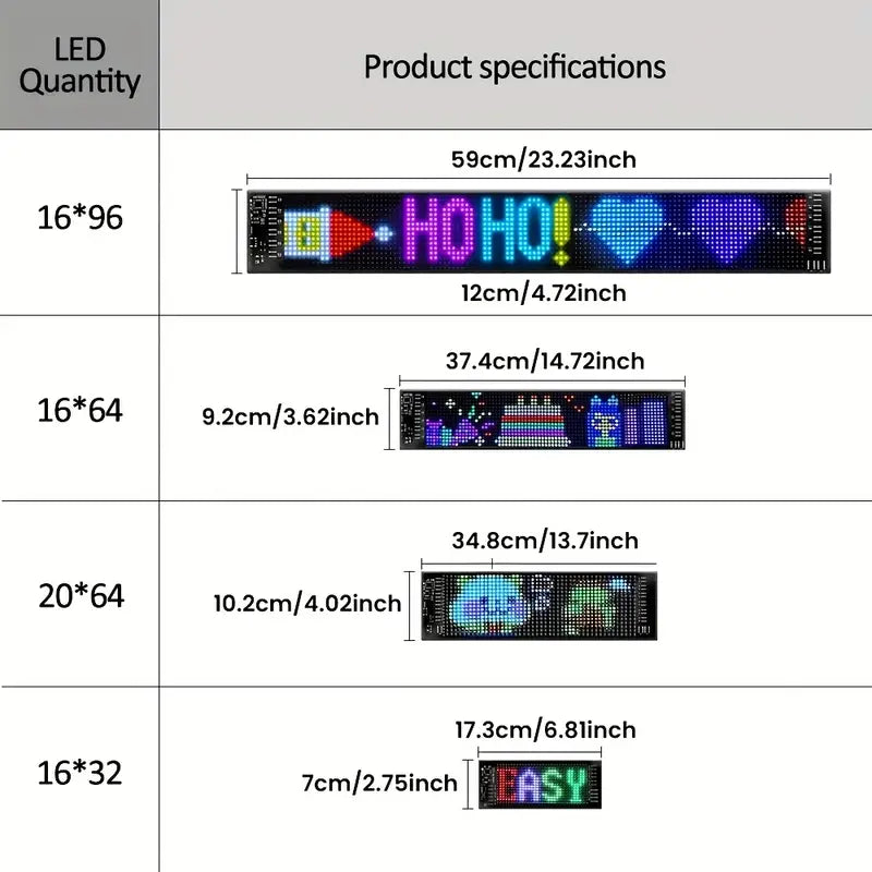 Flexible LED Screen – Multi-Color Dynamic Wall Display with Motion Tracking, App & Remote Control
