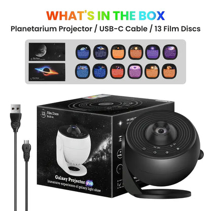 4K HD Earth Projector Lamp – USB-Powered Modern Table Light with 13 Filters, Adjustable Brightness & Cylindrical Design