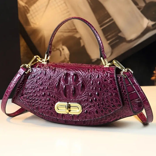 Women’s Vintage Crossbody Bag – Elegant PU Purse with Detachable Strap & Clasp Closure