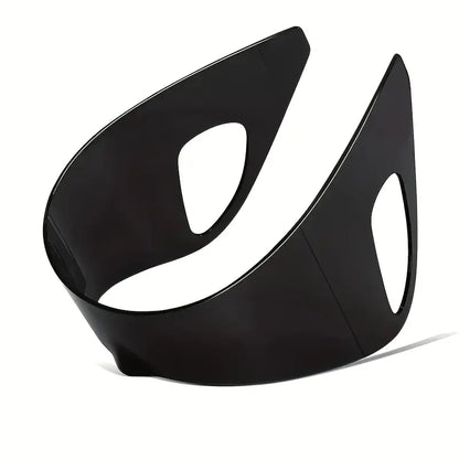 Punk Rimless Oversized Wrap-Around Glasses – Glossy Shield Design with Decorative Lens, Unisex Futuristic Eyewear for Streetwear & Parties