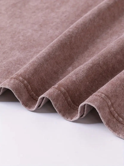 Men’s 230G Cotton Sleeveless Tank Top – Retro Loose Fit with Cartoon Skateboard Graphic Print