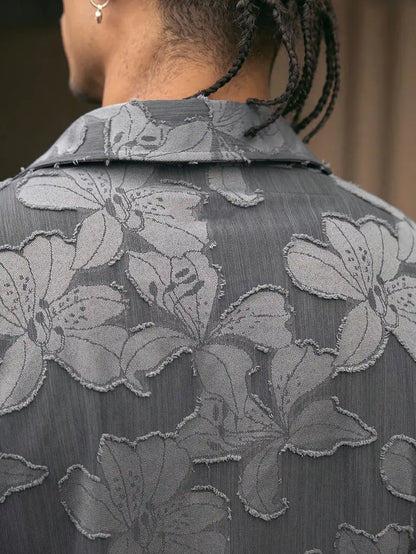 Men's Non-Stretch Button-Up Shirt Loose Fit Streetwear Blouse Machine Washable for Casual Formal Wear