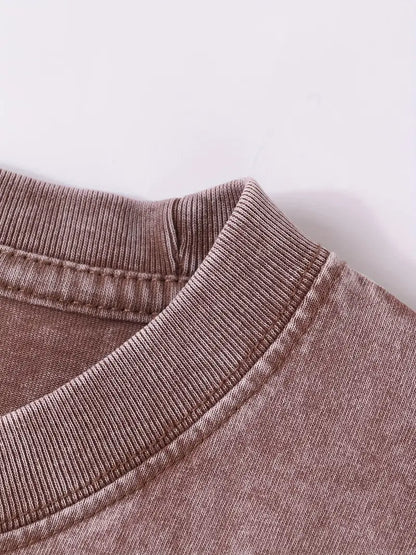 Men’s 230G Cotton Sleeveless Tank Top – Retro Loose Fit with Cartoon Skateboard Graphic Print