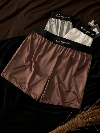 4pcs Men's Soft Boxer Briefs – Light Luxury Flat Corner Underwear, Breathable Comfort Fit