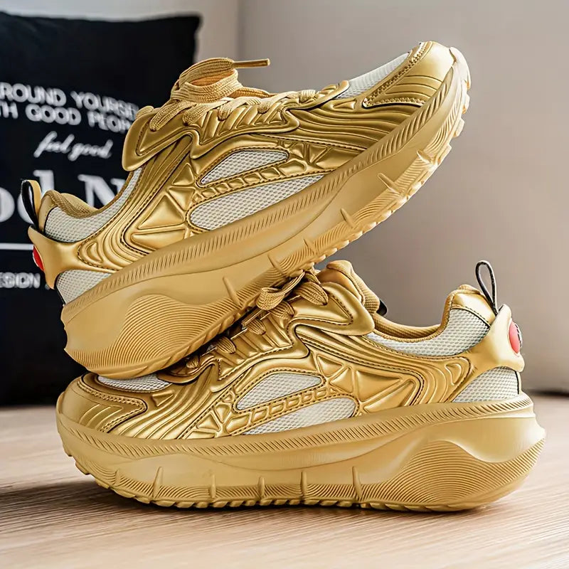 Men’s Thick Sole High-Top Casual Sneakers – Lightweight Streetwear for Jogging & Motorcycle Riding