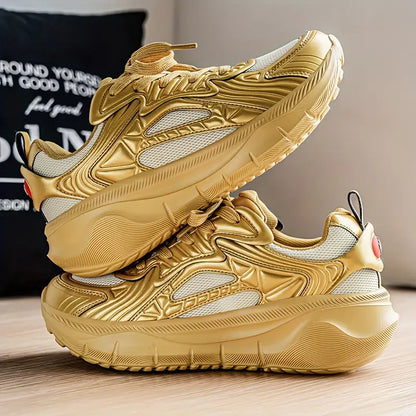 Men’s Thick Sole High-Top Casual Sneakers – Lightweight Streetwear for Jogging & Motorcycle Riding